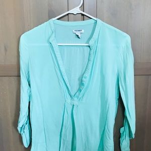 Light turquoise blouse